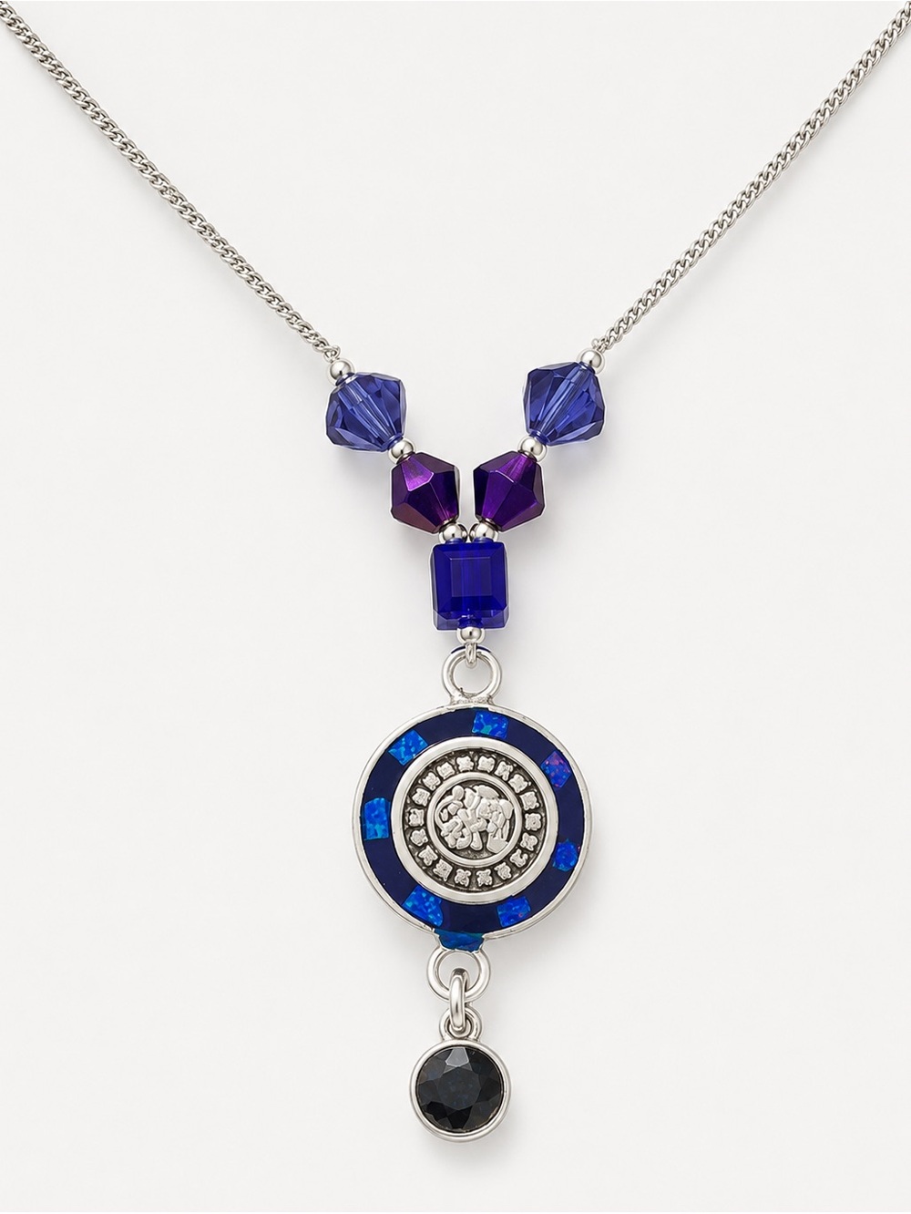 Vintage Mexico Sterling Silver Mayan Calendar Pendant Necklace OOAK Artisan Mex